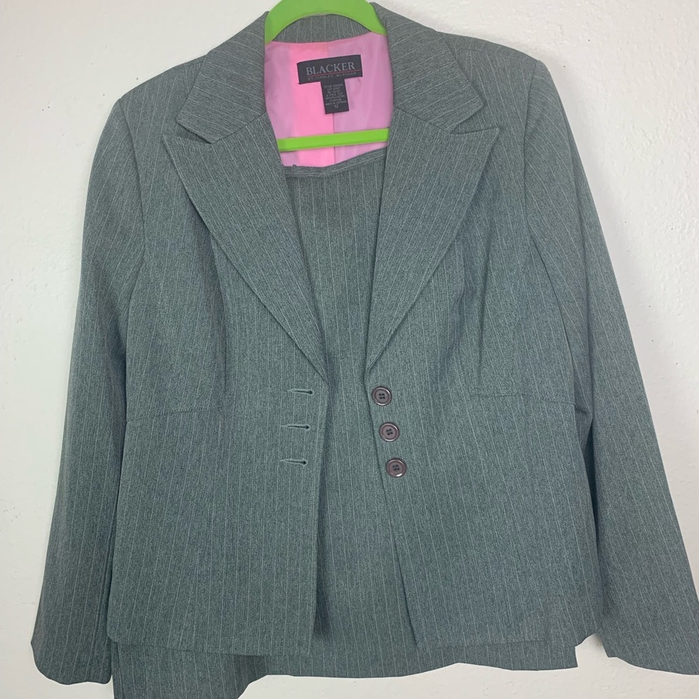 Blacker. Jacket skirt suite.
